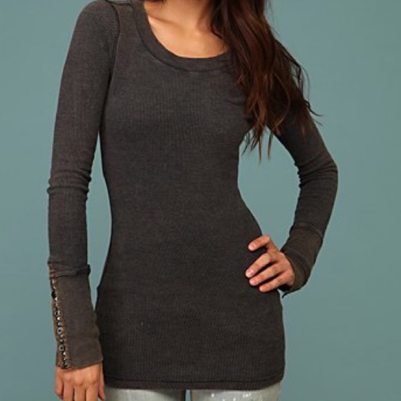 Free People Tops - RARE Vintage Free People Studded Cuff Thermal